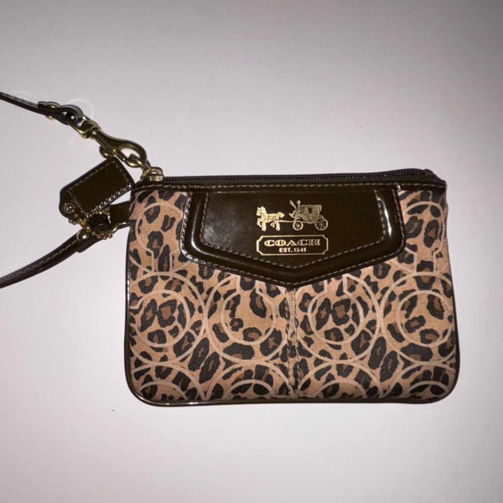 Coach Cheetah Wristlet